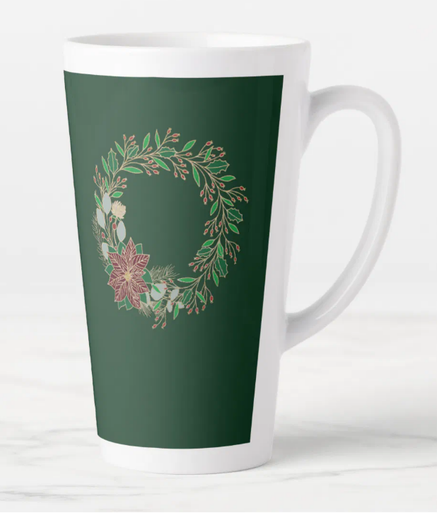 Christmas wreath mug