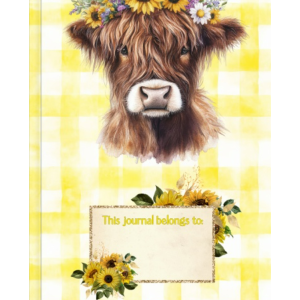 Cover Art for Sunflower Cow Lined Journal