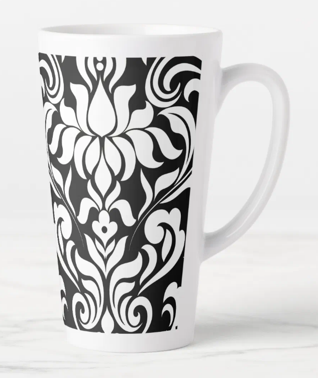 Black and White Damask Mug